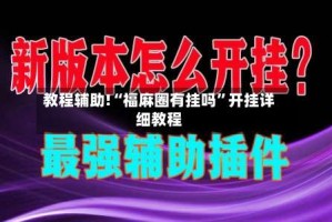 教程辅助!“福麻圈有挂吗”开挂详细教程