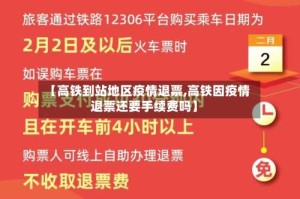 【高铁到站地区疫情退票,高铁因疫情退票还要手续费吗】
