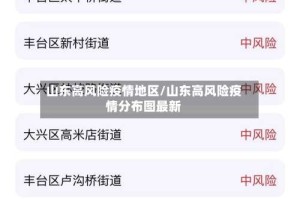 山东高风险疫情地区/山东高风险疫情分布图最新