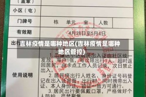 吉林疫情是哪种地区(吉林疫情是哪种地区管控)