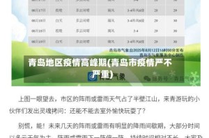 青岛地区疫情高峰期(青岛市疫情严不严重)