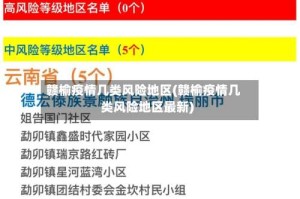 赣榆疫情几类风险地区(赣榆疫情几类风险地区最新)