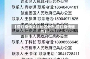 【营口疫情关注地区分布,营口疫情通告】