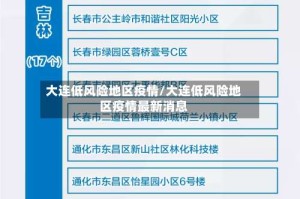 大连低风险地区疫情/大连低风险地区疫情最新消息