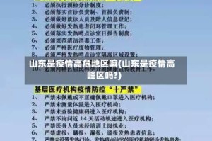 山东是疫情高危地区嘛(山东是疫情高峰区吗?)