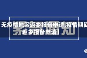 【无疫情地区返乡报备申请,疫情期间返乡报备申请】