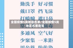 全国疫情5类地区名单/全国疫情5类地区名单查询