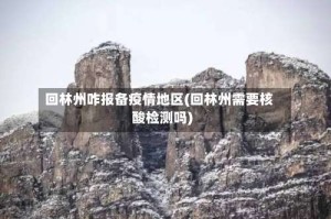 回林州咋报备疫情地区(回林州需要核酸检测吗)