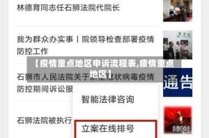 【疫情重点地区申诉流程表,疲情重点地区】