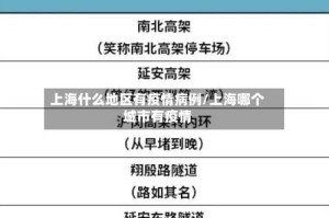 上海什么地区有疫情病例/上海哪个城市有疫情