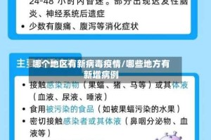 哪个地区有新病毒疫情/哪些地方有新增病例