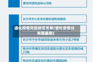 通化疫情风险地区名单(通化疫情分布图最新)