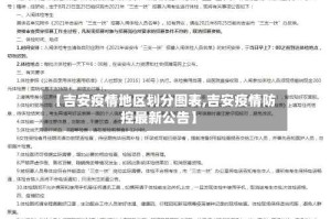 【吉安疫情地区划分图表,吉安疫情防控最新公告】