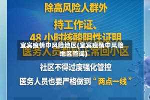 宜宾疫情中风险地区(宜宾疫情中风险地区查询)