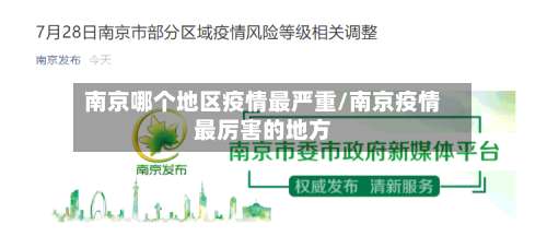 南京哪个地区疫情最严重/南京疫情最厉害的地方-第3张图片