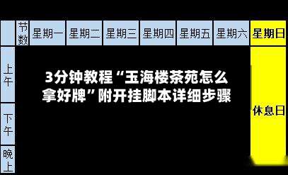 3分钟教程“玉海楼茶苑怎么拿好牌	”附开挂脚本详细步骤-第1张图片
