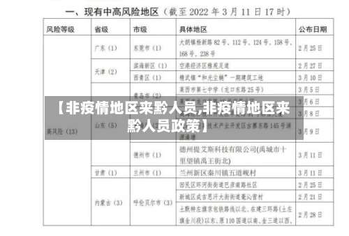 【非疫情地区来黔人员,非疫情地区来黔人员政策】-第3张图片
