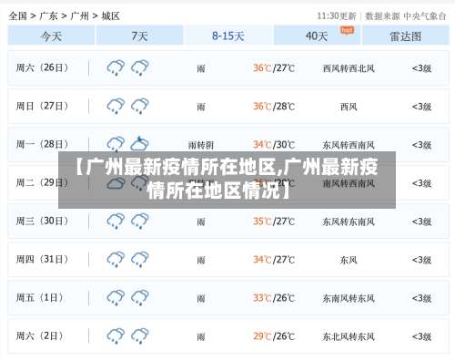 【广州最新疫情所在地区,广州最新疫情所在地区情况】-第2张图片