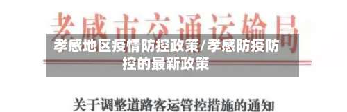 孝感地区疫情防控政策/孝感防疫防控的最新政策-第1张图片