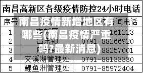 南昌疫情新增地区有哪些(南昌疫情严重吗?最新消息)-第2张图片
