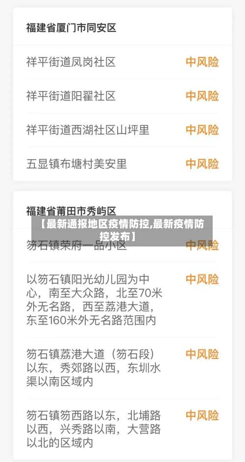 【最新通报地区疫情防控,最新疫情防控发布】-第3张图片