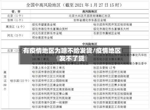 有疫情地区为啥不给发货/疫情地区发不了货-第1张图片