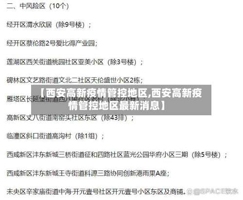 【西安高新疫情管控地区,西安高新疫情管控地区最新消息】-第3张图片
