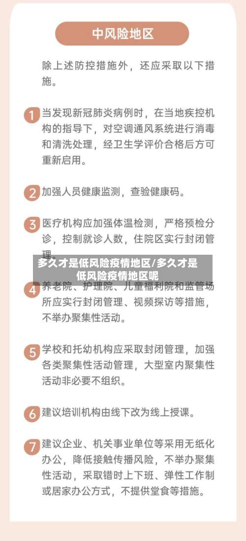 多久才是低风险疫情地区/多久才是低风险疫情地区呢-第1张图片