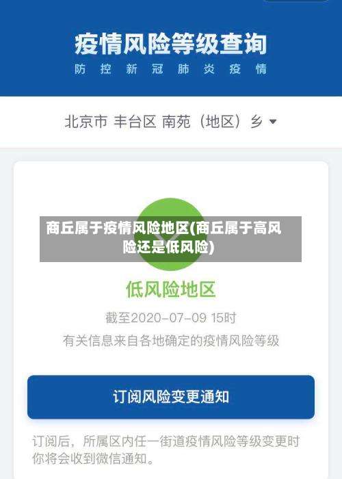 商丘属于疫情风险地区(商丘属于高风险还是低风险)-第2张图片