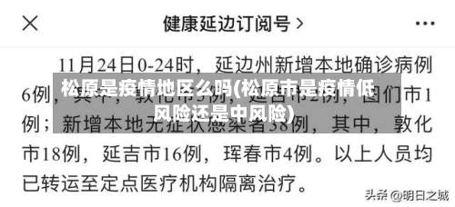 松原是疫情地区么吗(松原市是疫情低风险还是中风险)-第2张图片