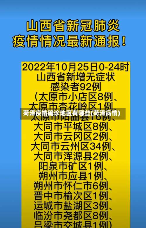 菏泽疫情确诊地区有哪些(菏泽病情)-第1张图片