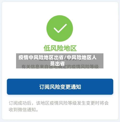 疫情中风险地区出省/中风险地区人员出省-第3张图片