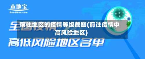 前往地区的疫情等级截图(前往疫情中高风险地区)-第1张图片