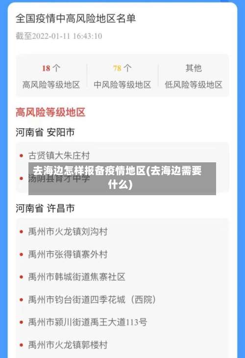 去海边怎样报备疫情地区(去海边需要什么)-第2张图片