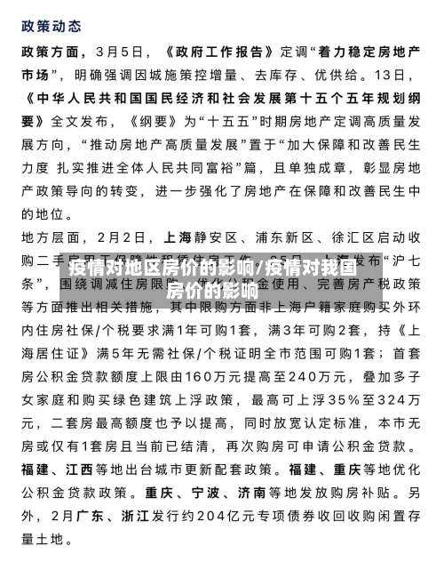 疫情对地区房价的影响/疫情对我国房价的影响-第3张图片